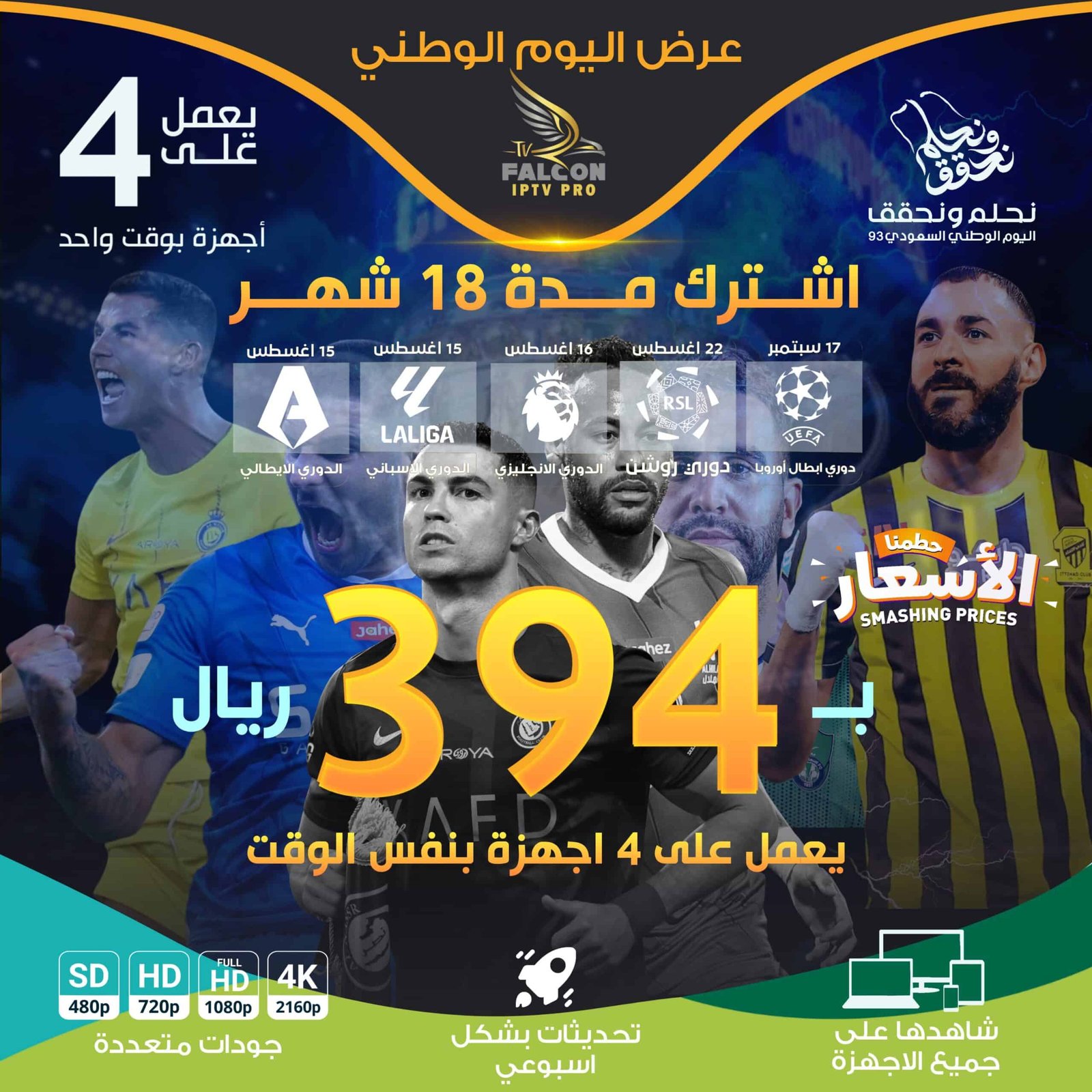 اشتراك فالكون 18 شهر 4 اجهزة بنفس الوقت | الباقة العائلية |